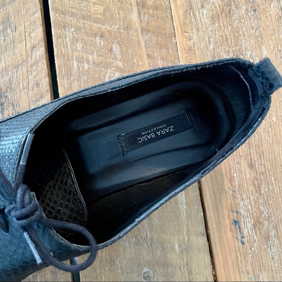 Zara | Black oxfords size 39 - Picture 4 of 7